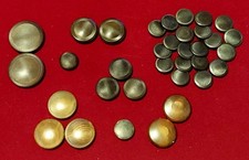 34 Vintage Vegetable Ivory Buttons - Asst. Sizes And Colors With Subtle Texture