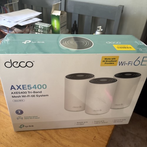 tp-link Deco XE75 WiFi 6E System 4x Antennas Tri-Band - Silver (DECOXE753PACK)