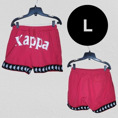 Kappa 222 Banda Calabash 3 Shorts Men s Large Spellout Streetwear Red