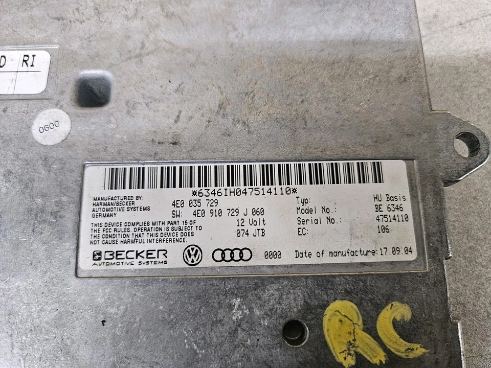 Módulo de control de interfaz multimedia OEM 4E0035729 Audi A6 A8 Q7 2005-2011 Foto 2 de 3