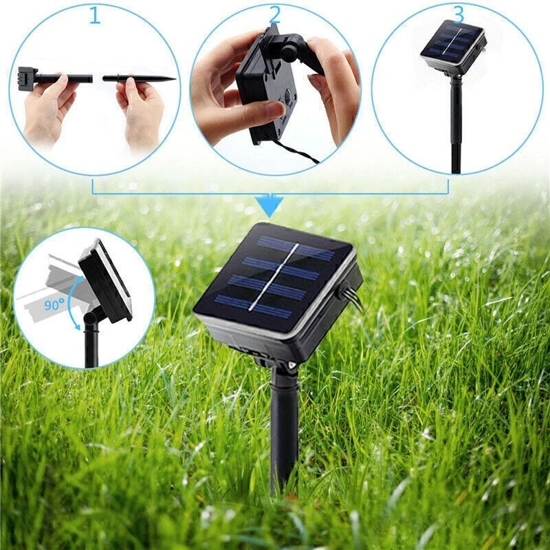 30 LED Waterproof Garden Party Wedding Solar String Lights Yard Fairy Lamp Decor - Image 4 of 4