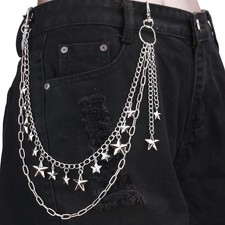 Pants Chain for Men Women -Trouser Chains, Jean Chains Goth one size, silver