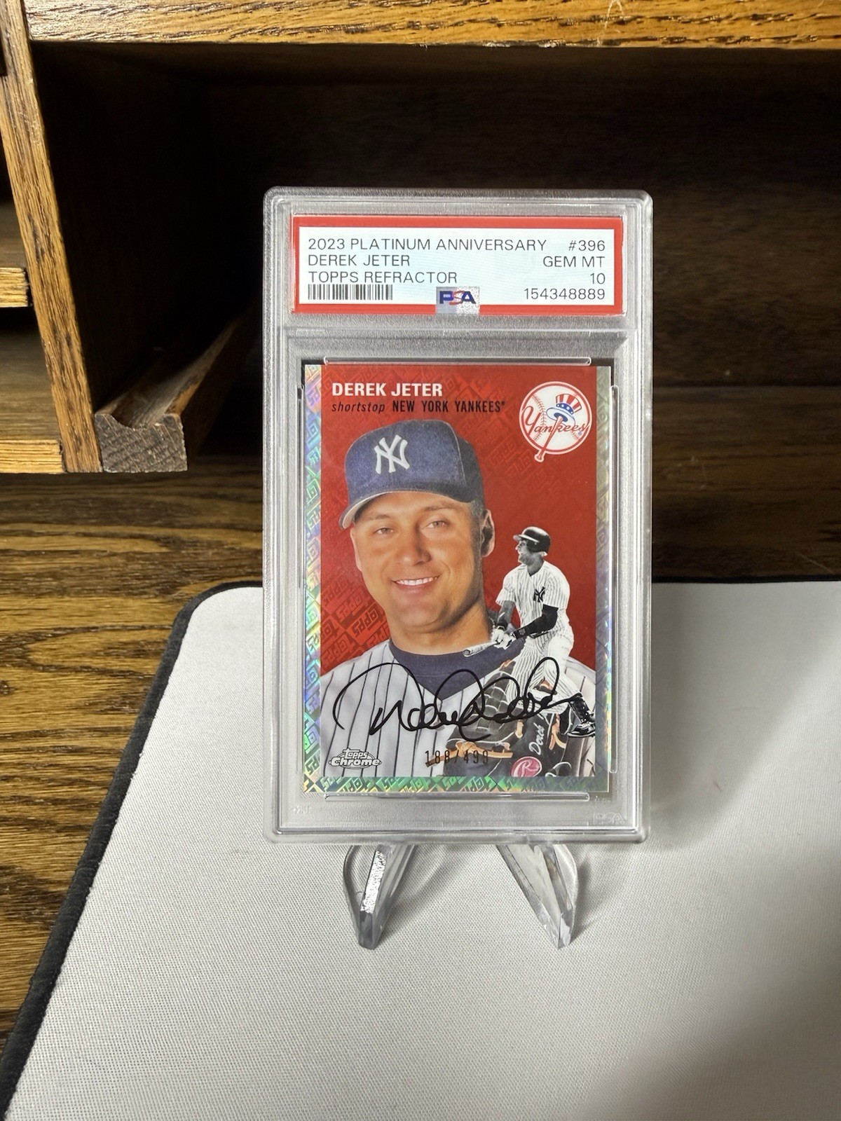 2023 Topps Chrome Platinum Anniversary Derek Jeter #396 Refractor /499 PSA 10