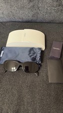 PRADA Men's Rectangle Sunglasses Black Frame  Lens with Case  Accessories