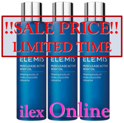 3 x ELEMIS Musclease Relaxing Body Oil 100ml / Full Size (300ml) **SALE PRICE**
