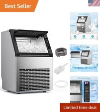 Commercial Ice Maker with 24Lbs Storage - Perfect for Outdoor Events  Offices