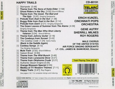CINCINNATI POPS ORCHESTRA/ERICH KUNZEL (CONDUCTOR) - HAPPY TRAILS NEW CD