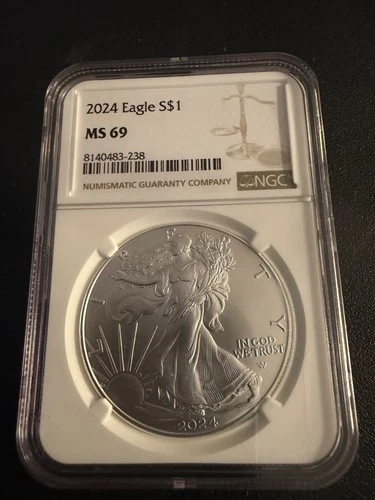 2024 American Silver Eagle Coin - NGC MS69