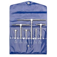 6 Pc Telescoping Gage Set, 5/16" - 6" Range, T-Bore Hole T-Gauges 5/16" to 6"