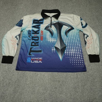 Lazer Trokar by Eagle Claw Men's Activewear Fishing Shirt Long Sleeve Polo M