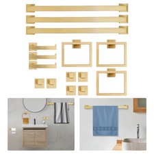 Wall Mounted Bathroom Towel Bar Set Towel Bar Set Gold 201 Stainless Steel