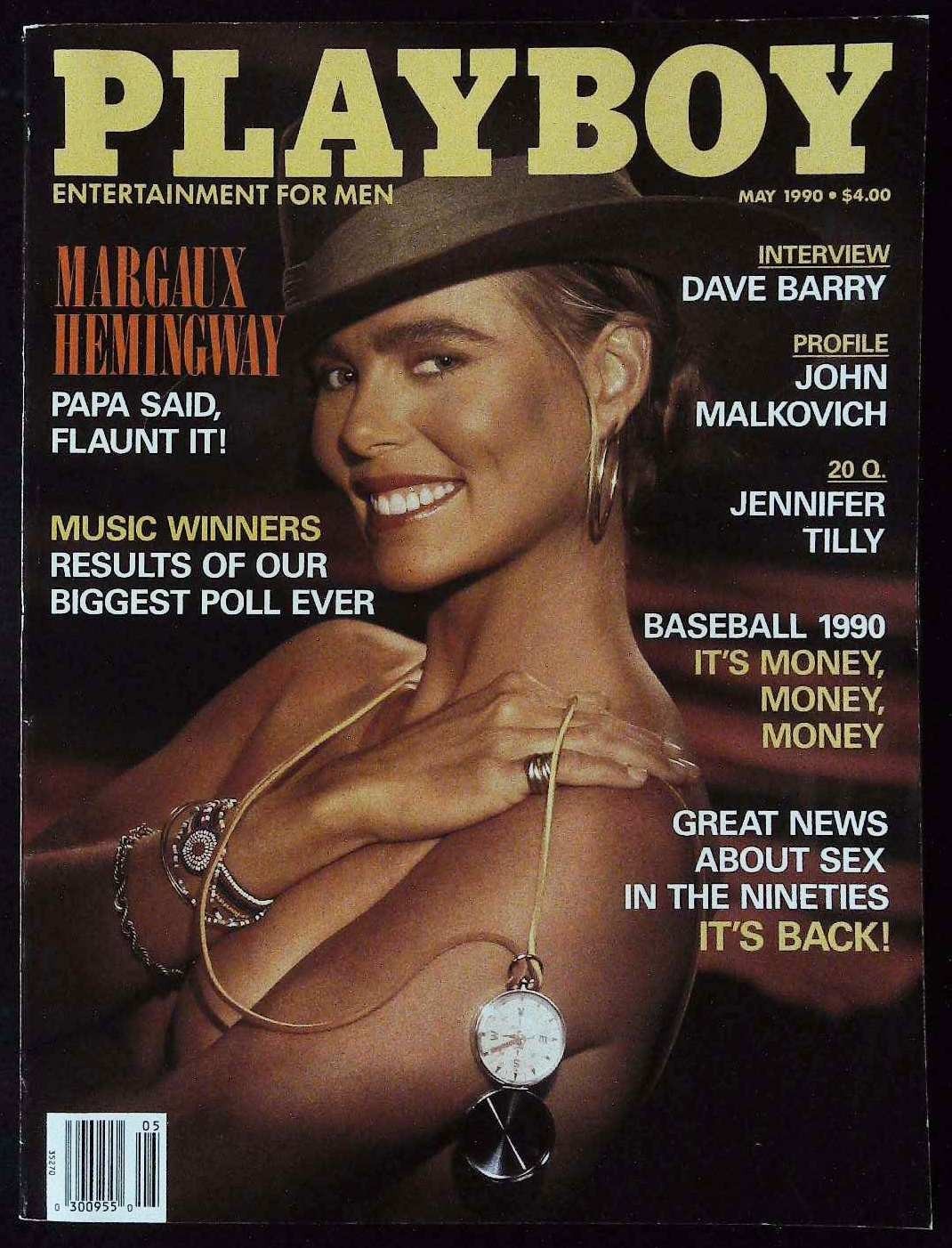 PLAYBOY US May 1990 MARGAUX HEMINGWAY John Malkovich TINA BOCKRATH @ EX+