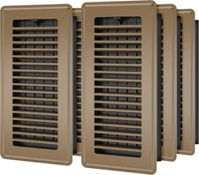 Floor Register 4x10, 6 Pack Floor Vent Covers for Home Floor Heavy Duty Steel Wa