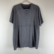 Lululemon Men  s Gray Metal Vent Short Sleeve Athletic Athleisure Tee Shirt XL