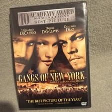 Gangs of New York (2003) 2 Disc DVD Widescreen Leonardo DiCaprio Cameron Diaz