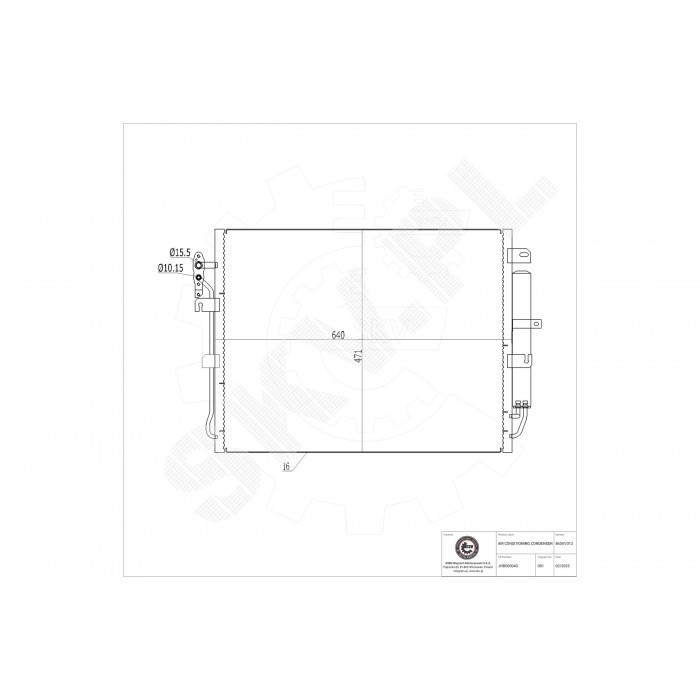 Condensateur de clim anti-fuite pour Range Rover Sport 2.7 D 4x4
