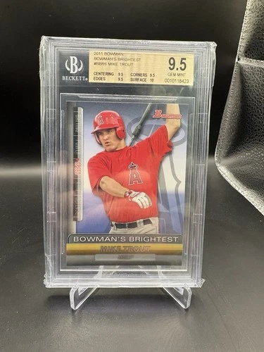 Mike Trout Rookie Card 2011 Bowman Bowman's Brightest #bbr6 BGS 9.5