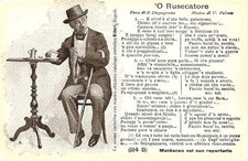 NAPOLI - Costumi  :  'O RUSECATORE.....Versi di P.Cinquegrana - Musica V.Valente