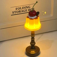 Cute Pudding Mini Night Light Bedside Table Lamp Bar Desktop Ornament Gift US