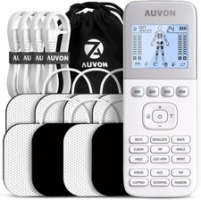 USB-C AUVON Rechargeable TENS Unit Muscle Stimulator, 24 Modes TENS Machine