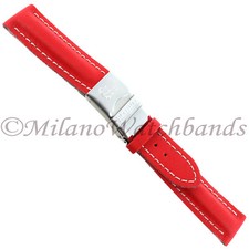 20mm Morellato Ocean Red Nylon Material Adjustable Clasp With Safety Band 1454