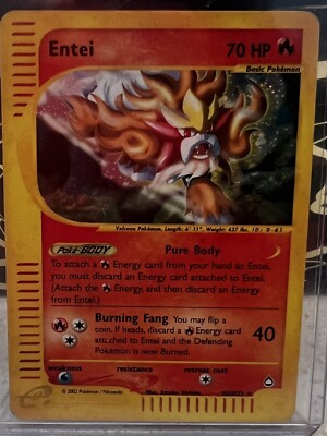 Pokmon TCG Entei Aquapolis H8/32 Holo 1st Edition Holo Rare E-Reader | eBay