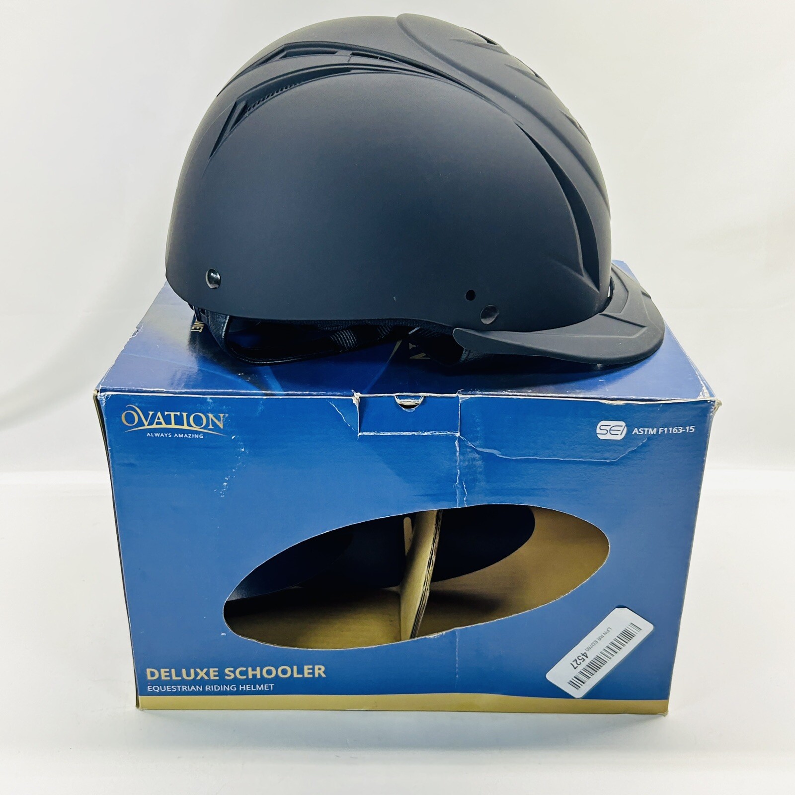 Ovation Deluxe Schooler Riding Helmet Equestrian, Black, Size S/M eBay