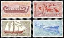 Denmark 1970 Ships, Viking, Schooner, Tanker, Shipbuilders, UNM/ MNH