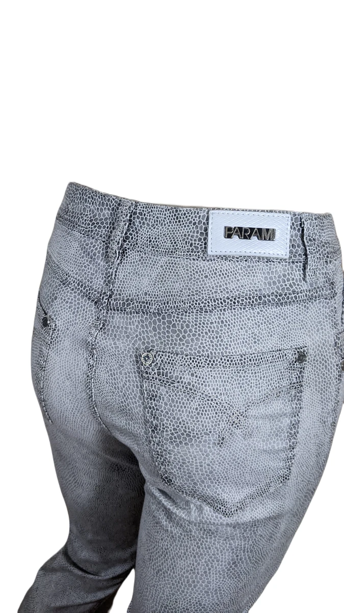 Para Mi Taille 36 pantalon jeans jean denim gris blanc femme