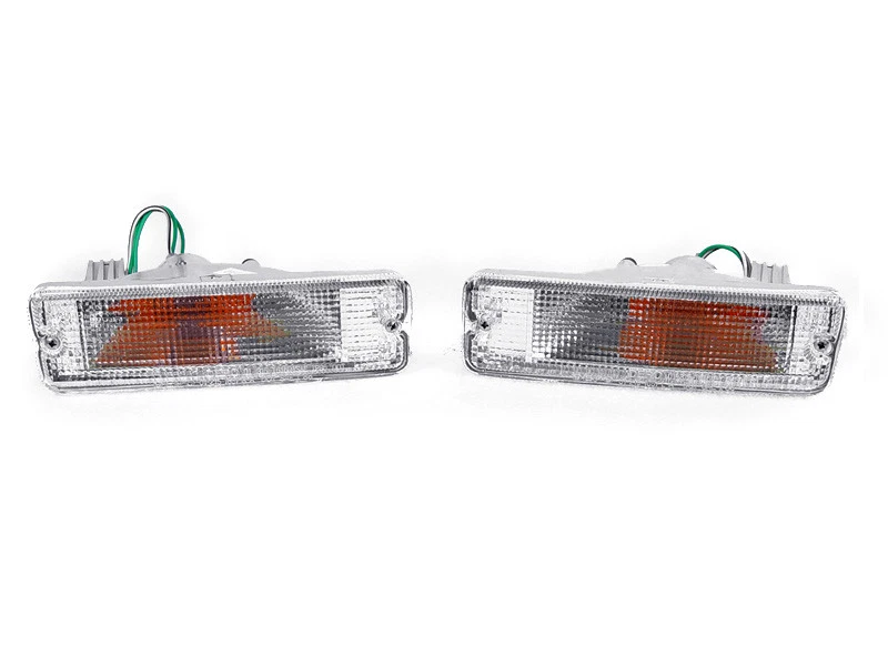 EURO CLEAR FRONT BUMPER SIGNALS + SIDE MARKER LIGHTS FIT FOR 89-90 NISSAN 240SX Foto 2 de 4