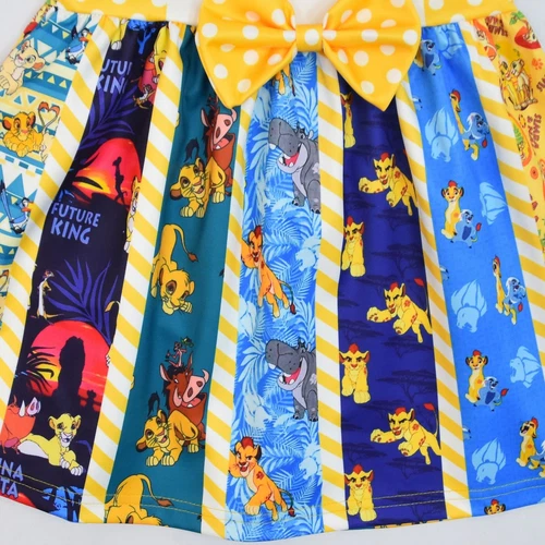 The Lion King Princess Dress Girls Cartoon Sleeveless Twirl Dress Summer Dresses - Picture 8 of 9