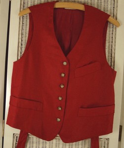 red waist coat