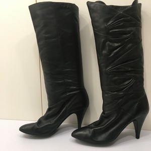 black leather boots ebay
