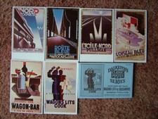 Set of 6 DALKEITH CLASSIC POSTER SERIES Postcards P43  WAGONS-LITS. by CASSANDRE