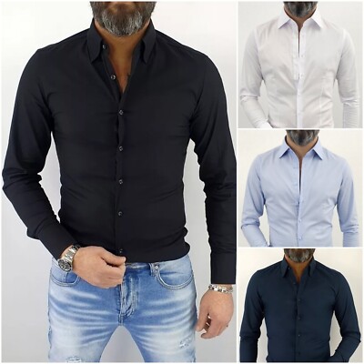 Collar Camicia Uomo Slim Fit Button Down Camicie Uomo Ingram