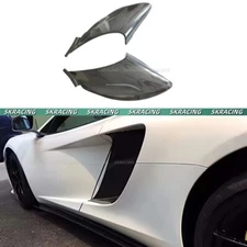 Real Carbon Fiber Side Fender Vent Cover Trims For McLaren MP4-12C 2013-2014
