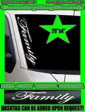Family Vertical Windshield Vinyl Decal Sticker Truck Car Diesel Boost Turbo Family Vertical Windshield Vinyl Decal Sticker Truck Car Diesel Boost Turbo