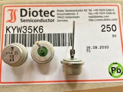 2 Stück Einpressdiode - KYW35K6 - Diotec - 600V - 35A - Wire at cathode