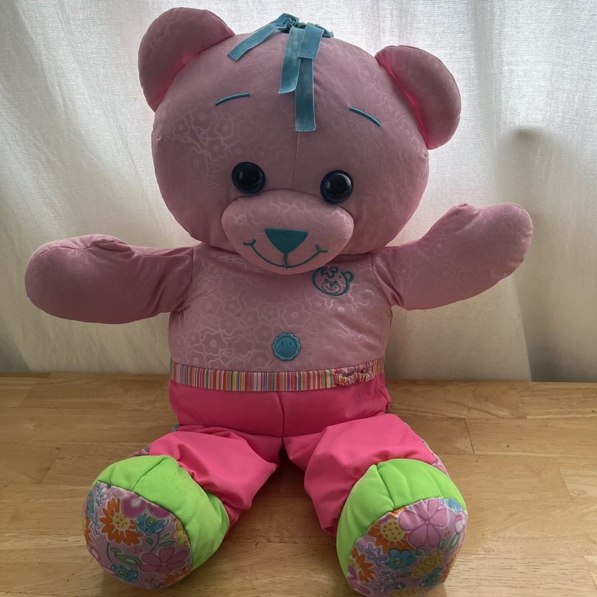 JAKKS PACIFIC PINK DOODLE BEAR PLUSH DOLL DRAW & WASH BEAR LARGE