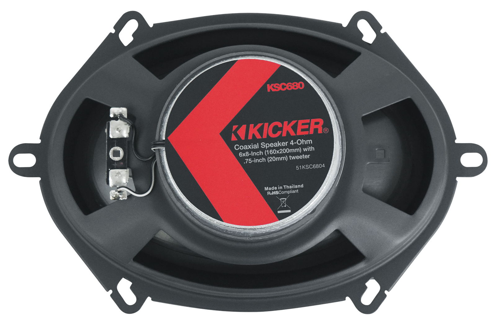 Пара автомобильных аудиодинамиков Kicker 51KSC6804 6x8 75 Вт RMS KSC6804 KSC680