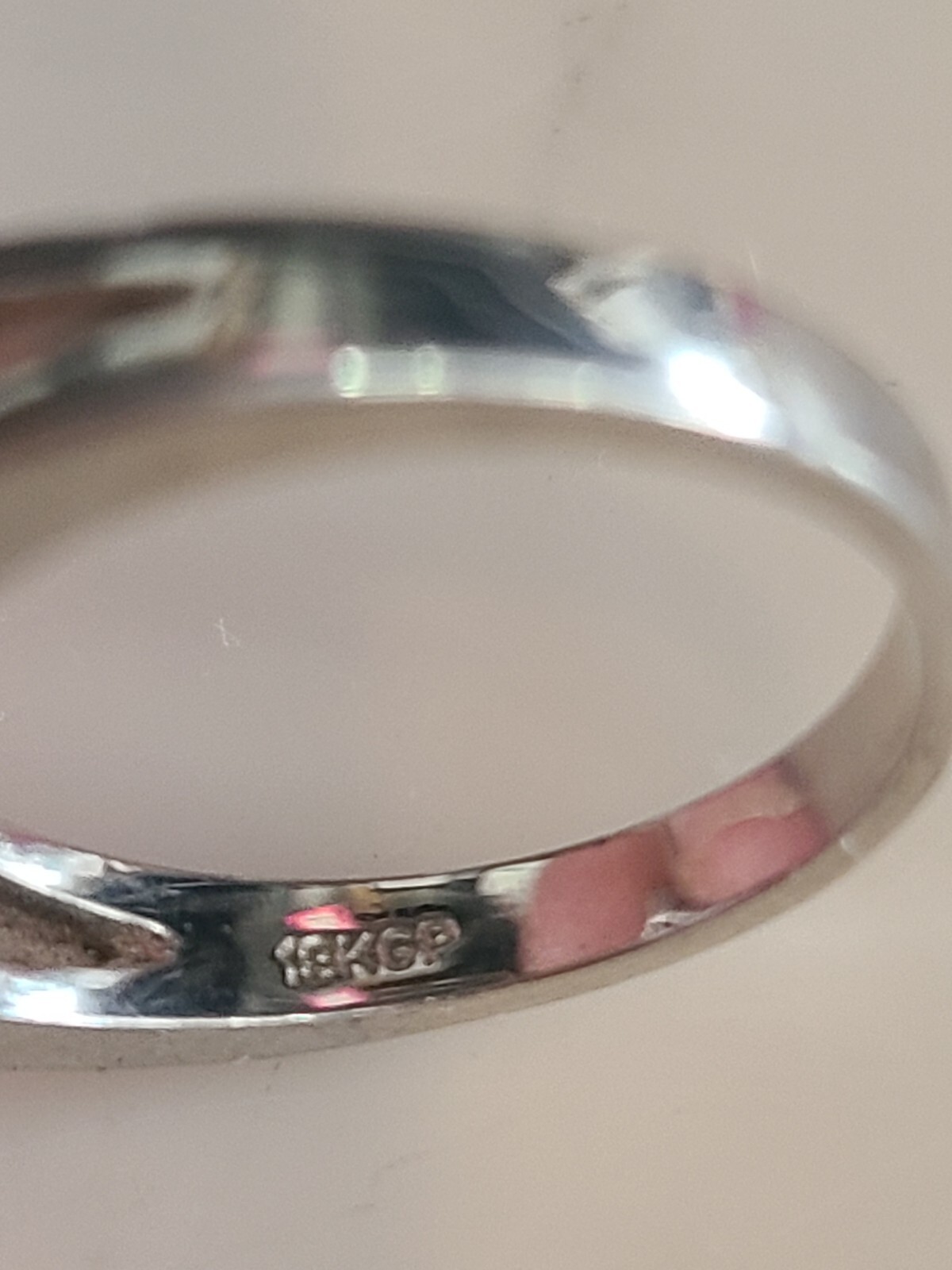 Floral possibly lab created ruby ring plated size… - image 4