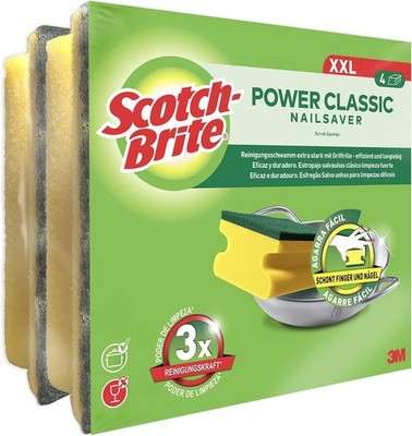 Scotch Brite Reinigungsschwamm Classic XXL Farbe: gelb/grün 4 Schwämme