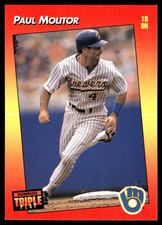 Paul Molitor 1992 Triple Play #254 Brewers MLB READ FREE SHIPPING AutographDen