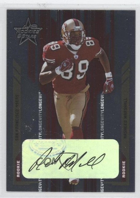 2005 Leaf Rookies & Stars Rookie Longevity Parallel /50 Rasheed Marshall Auto RC