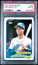 1989 HOF Ken Griffey Jr. (Topps Traded Baseball #41T)(Mariners) PSA 8 NM-MT!!