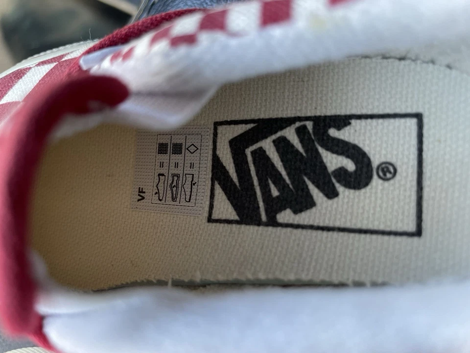 Vans Off The Wall Checkerboard Rojo Blanco Niño Pequeño Talla 4.5 Tenis Zapatos Bonitos Foto 4 de 4
