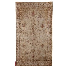 Tapis Vintage en Coton Laine Noeud Fin Turquie 238 x 137 cm
