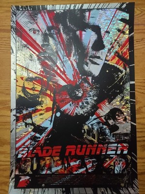 BLADE RUNNER Foil Art Print BLUNT GRAFFIX Very Rare #1/2 Only 2 Made This Paper