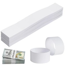 150 Pcs Money Bands for Cash, Wrappers Bills Blank Kraft Currency...