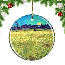 Van Gogh Summer Evening Wheatfield With Christmas ornament city travel souvenir
